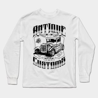 Hot Rod - Antique Customs (black) Long Sleeve T-Shirt